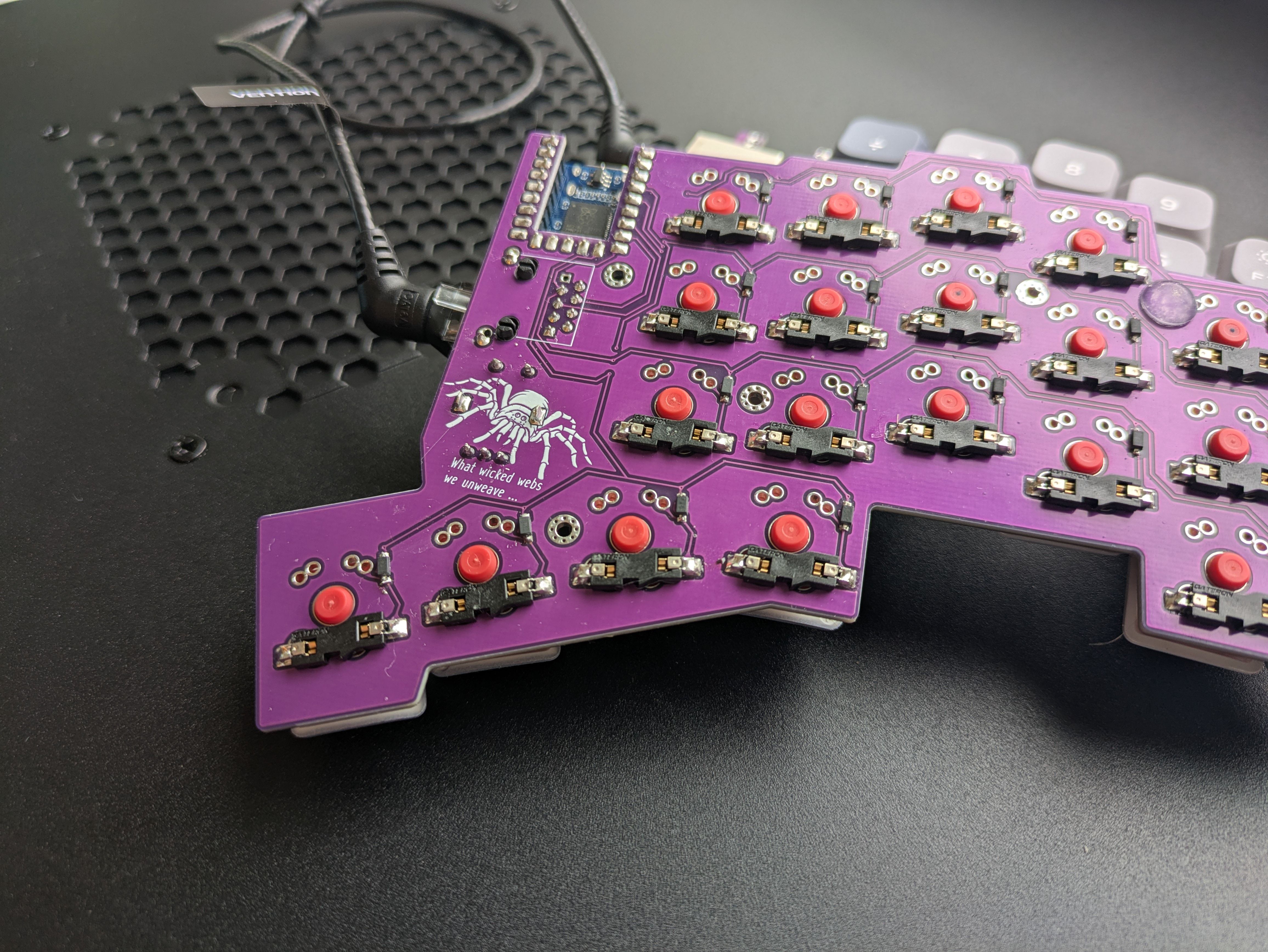 Details of the keyboards backside